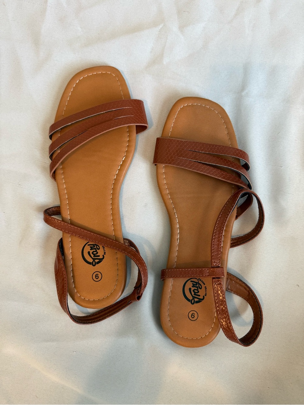 Trary Brown Multi-Strap Ankle Wrap Sandals